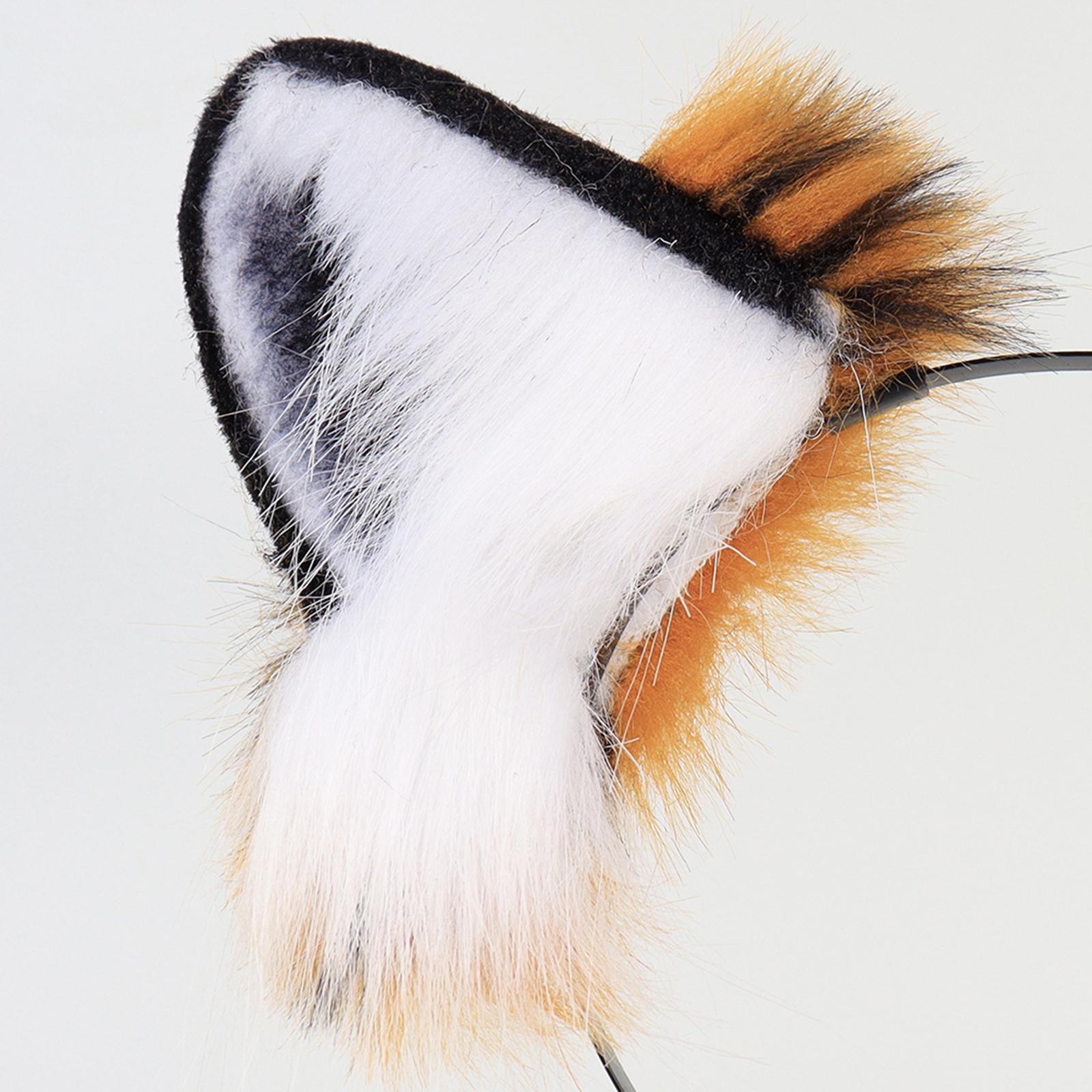 Tiger Ears and Tail Set Ears Headband Props Dress up Costume Set for Prom