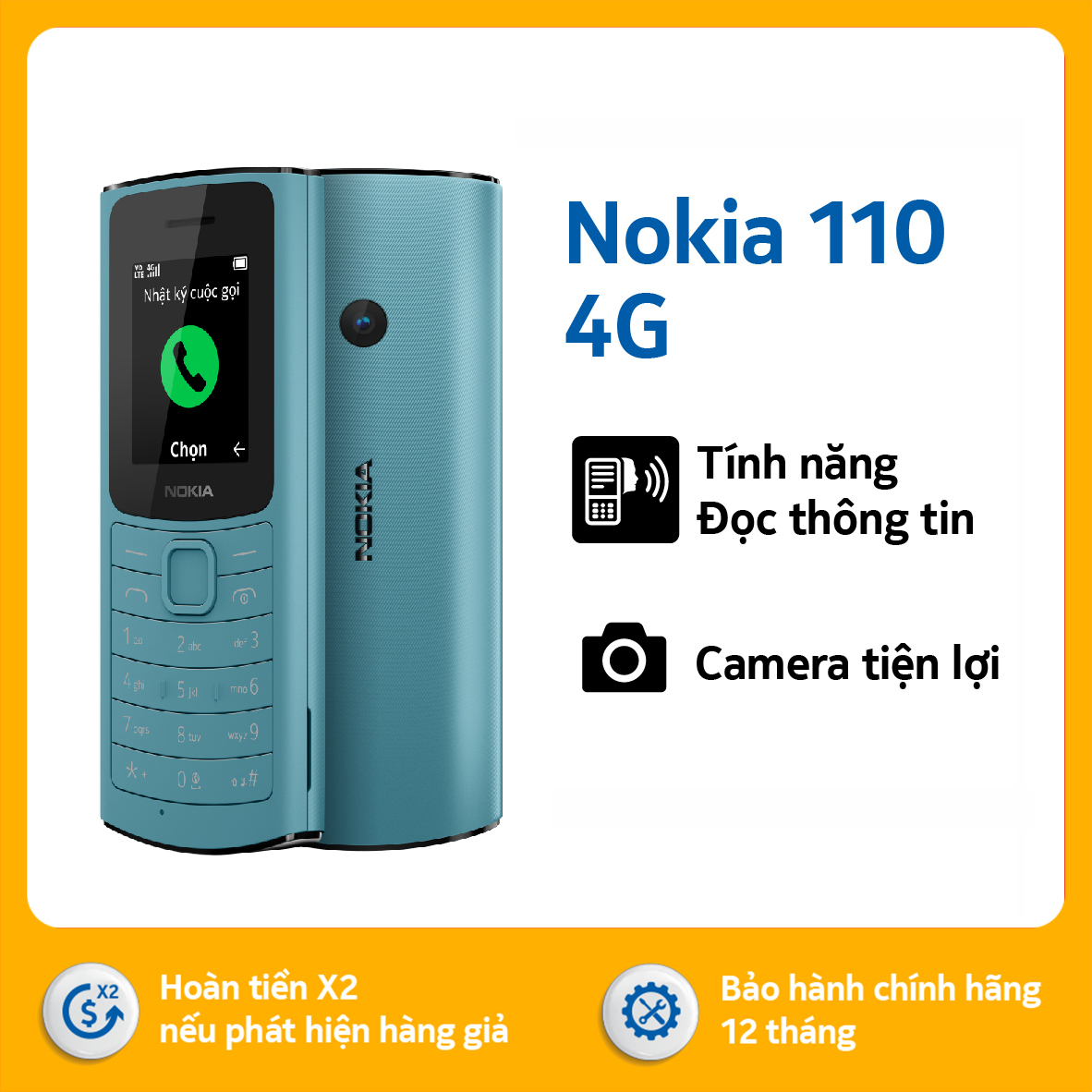 Hình ảnh Điện thoại Nokia 110 4G - Hàng chính hãng