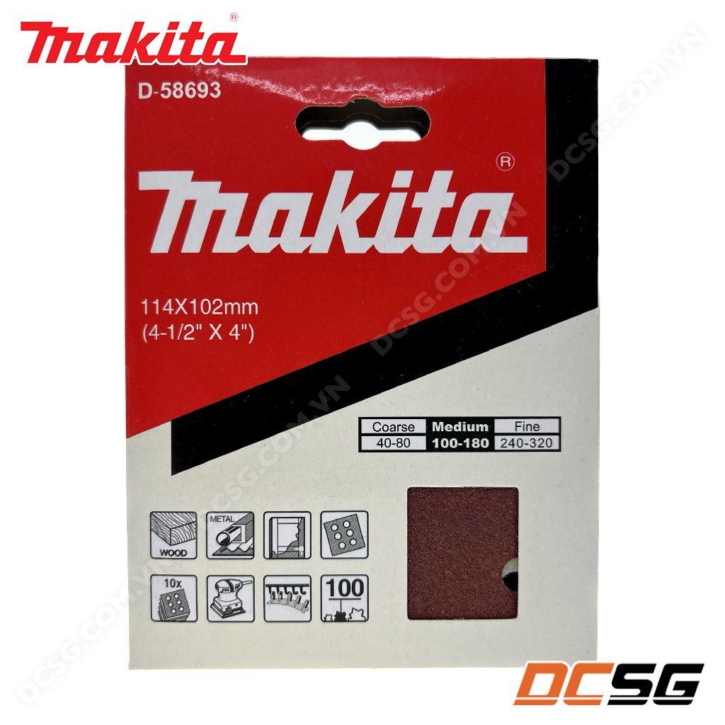 Giấy chà nhám đế lông 114x102mm cho máy DBO480/ DBO482 Makita | DCSG
