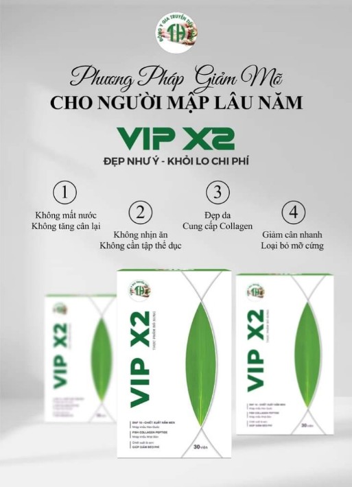 Giảm Cân Tiến Hạnh Vip X2 Mẫu Mới - Tặng Detox Khoá Cân Táo Xanh