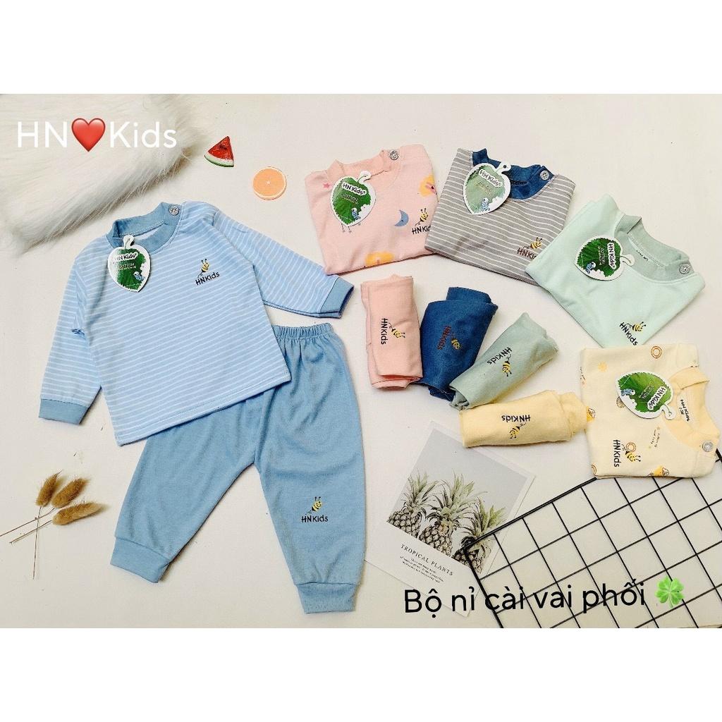 Bộ dài tay thu đông chất nỉ HNKIDS cho bé trai bé gái từ sơ sinh tới 1 2 3 4 5 6 7 8 9 10 11 12 13 14 15 16 17 18 tháng