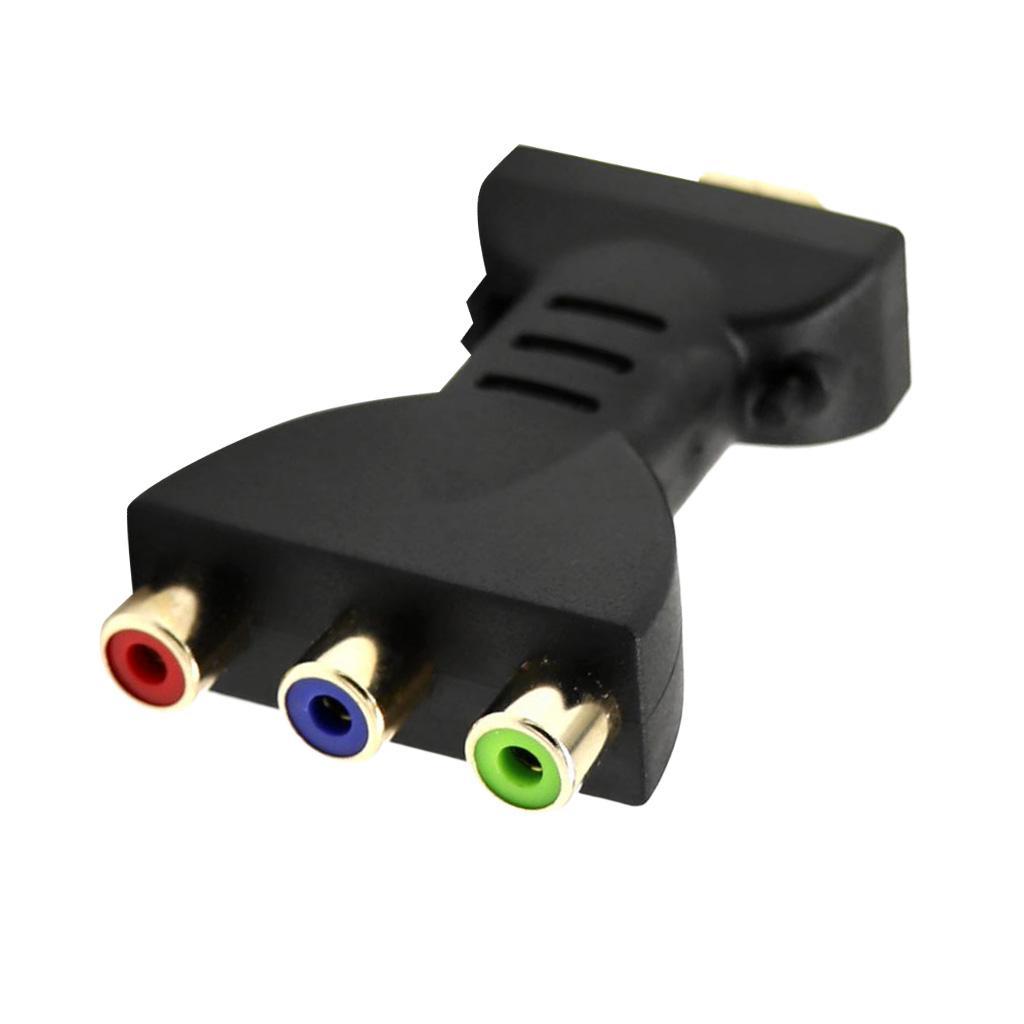 Male to 3 RCA Video Audio Adapter RGB Component Connector for HDTV