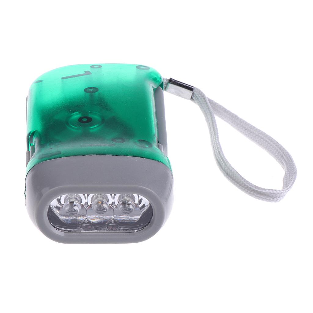 Outdoor Handheld LED Flashlight Hand Pressing Dynamo Torch Night Lamp
