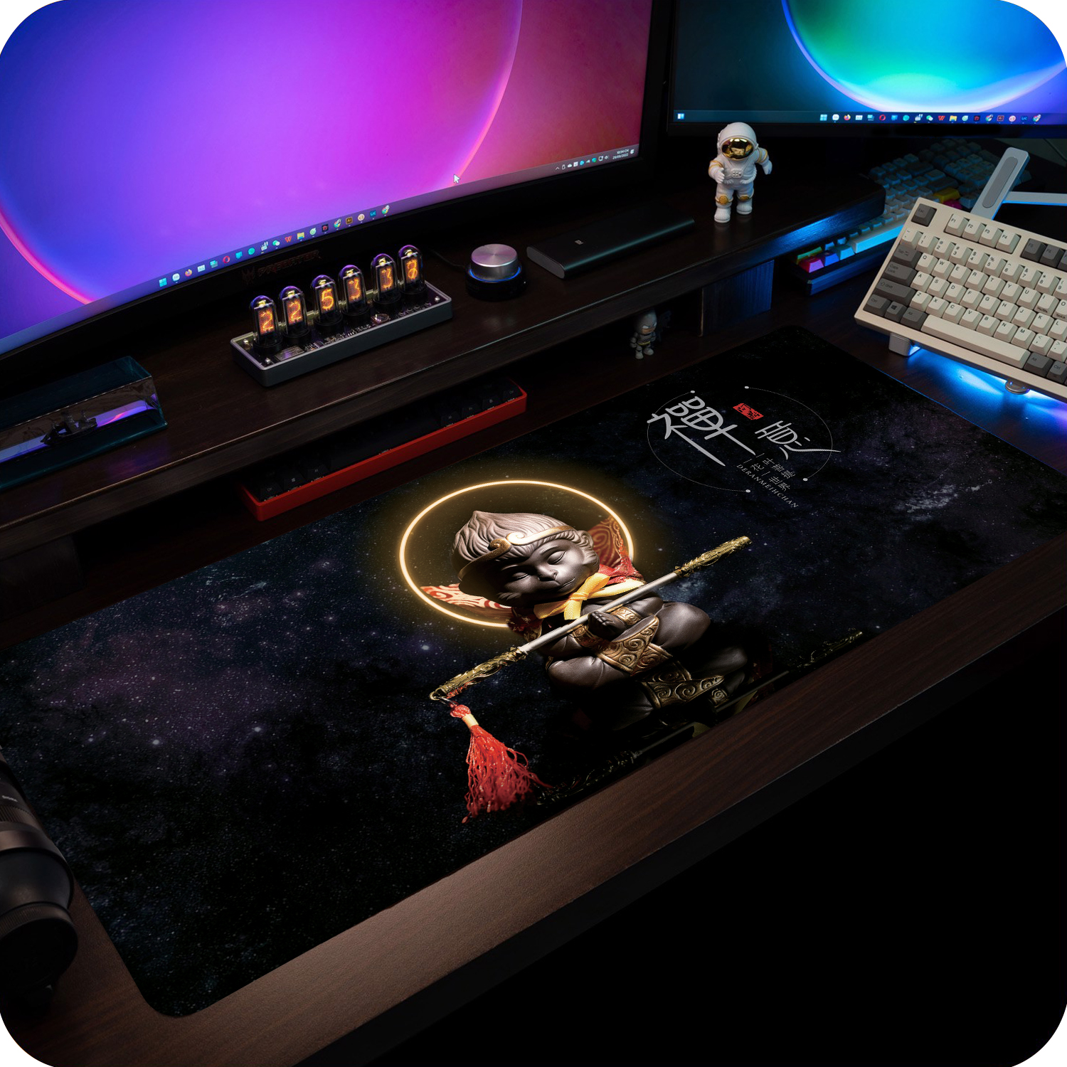 Pad Chuột Cỡ Lớn Lót Bàn Phím, Miếng Lót Chuột, Bàn Di Siêu Mượt Trải Bàn Kích Thước Lớn - Hàng Chính Hãng - 80X30 Cm - Tôn Ngộ Không