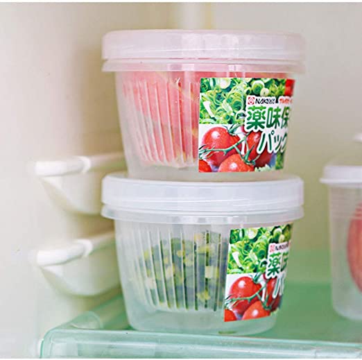 Hộp nhựa đựng thực phẩm 2 lớp 500ml dáng tròn - Nội địa Nhật Bản