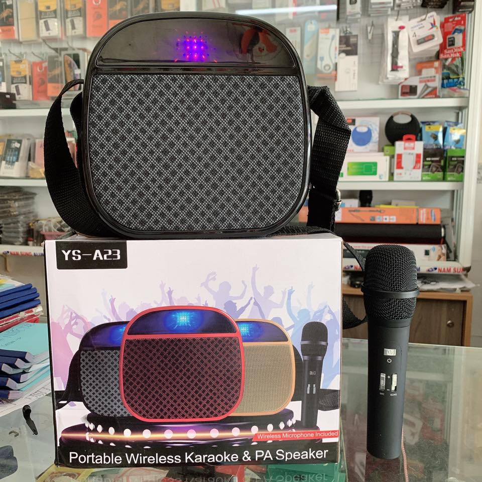 Loa KARAOKE di động mini YS-A23 âm cực hay TẶNG KÈM 1 MICRO ( giao màu ngẫu nhiên )