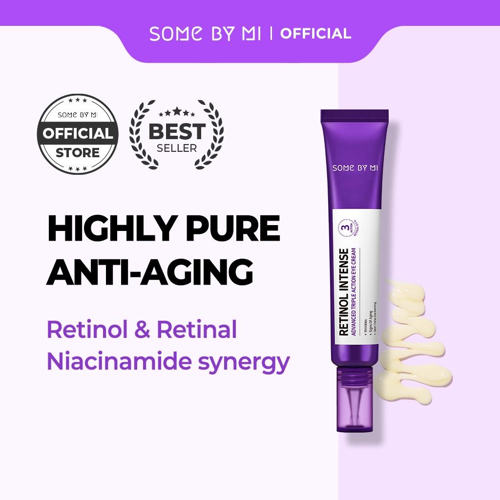 Kem Dưỡng Mắt Retinol Some By Mi Mờ Quầng Thâm, Chống Lão Hóa Some By Mi Retinol Intense Advanced Triple Action Eye Cream 30ml