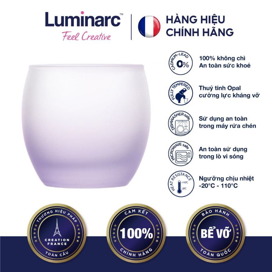 Bộ 2 Ly Thấp Thuỷ Tinh Luminarc Salto Frost Purple 320ml -  LUSAQ3173