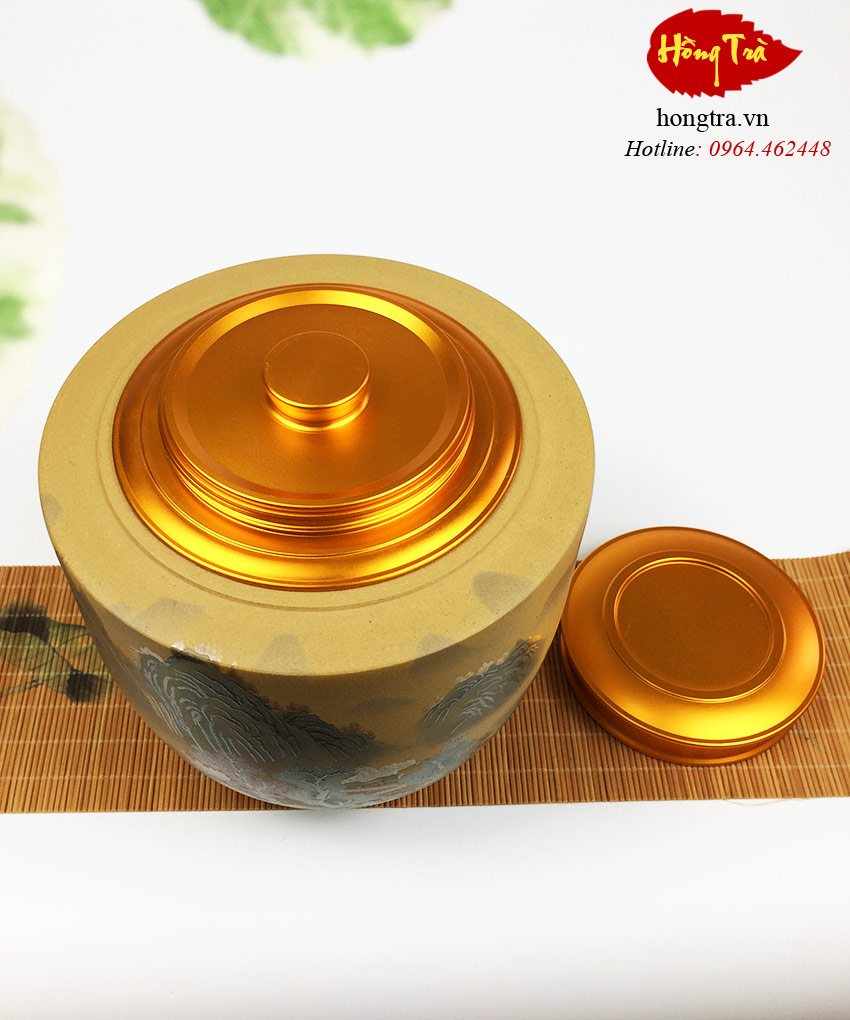 Hũ đựng trà tử sa HTTS12