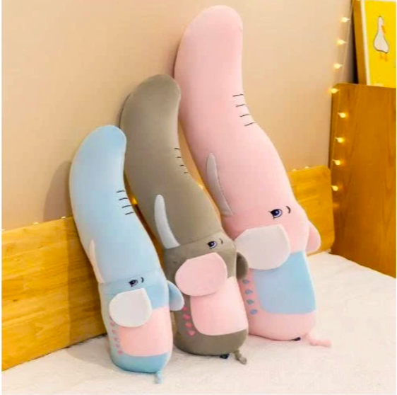 Thú nhồi bông con voi vòi to đáng yêu - Size từ 70cm đến 120cm - Quà tặng gấu bông con voi êm mịn cho bé