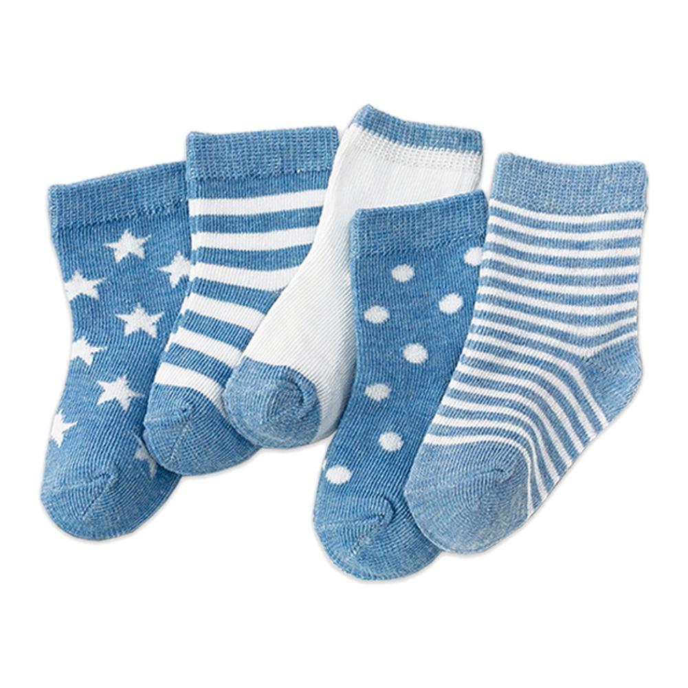 Set 5 đôi tất cotton mềm mại dài từ 0-1-3-6 tuổi 7-16cm