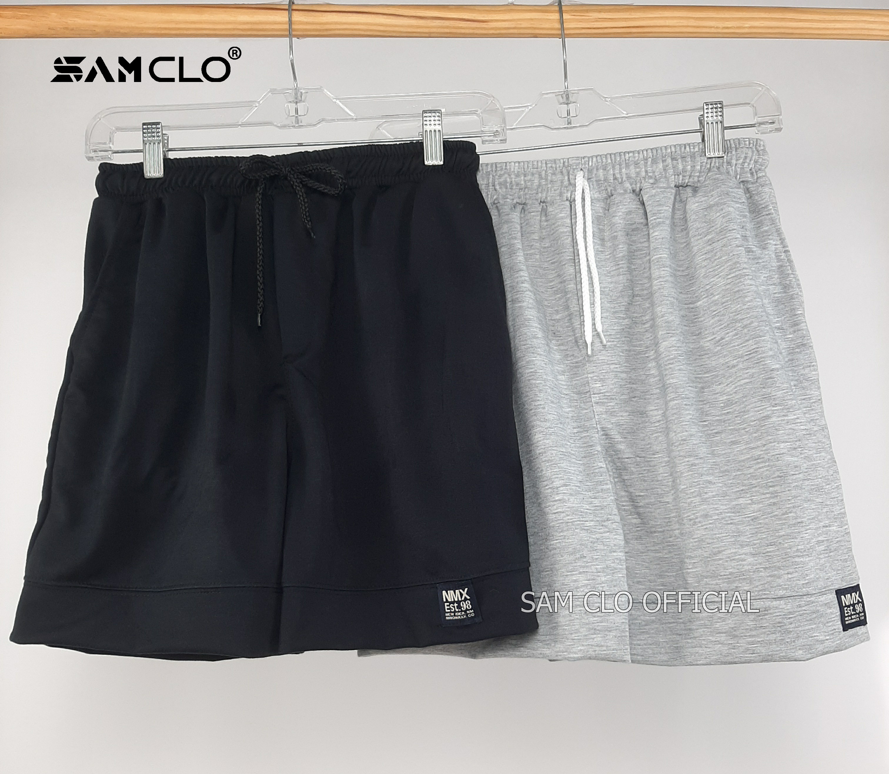 QUẦN ĐÙI nữ SAM CLO - QUẦN SHORT freesize thun dáng rộng mùa hè, mặc ngủ, mặc ở nhà chất DA CÁ thêu LOGO CHANGE CODE