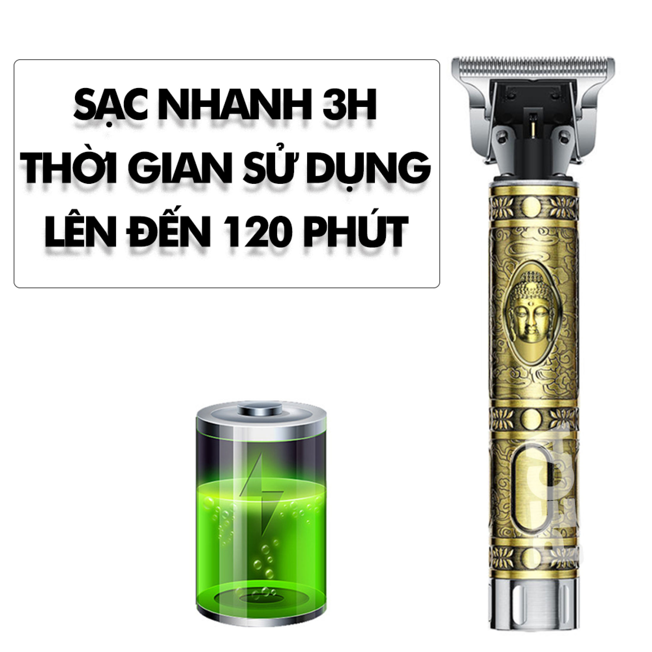 Tông đơ chấn viền không dây KEMEI KM-1974A sử dụng 2 viên pin thay thế tiện lợi, thích hợp sử dụng cạo đầu, cạo trắng tattoo điêu khắc tóc chuyên nghiệp