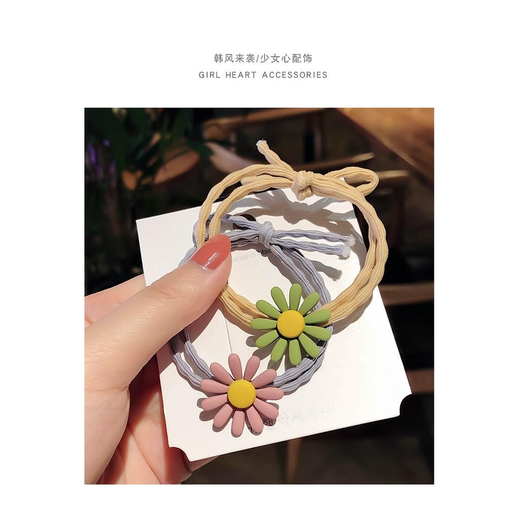 Sét 5 Chun buộc tóc Daisy hoa cúc loại đẹp - Chun buộc tóc, cột tóc hoa cúc siêu xinh siêu đáng yêu