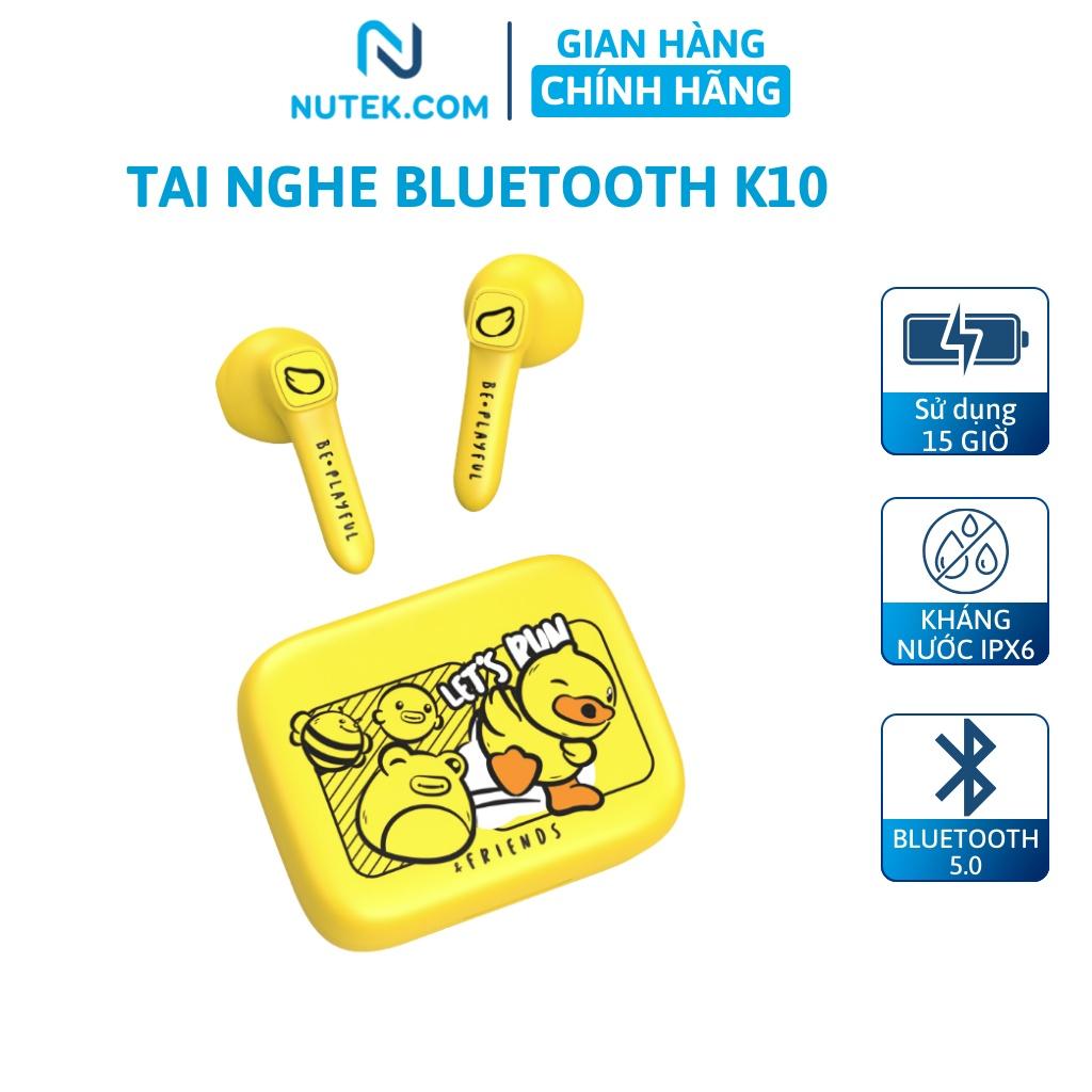 Tai nghe không dây B.DUCK K10 bluetooth V5.0 cách âm chống thấm nước IPX6, thiết kế nhỏ gọn, êm tai