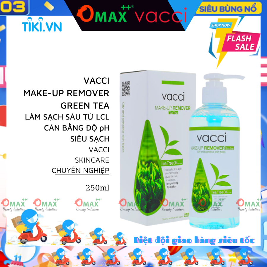 VACCI - NƯỚC TẨY TRANG KHÔNG CỒN - MAKE-UP REMOVER ( NEW 250ml )