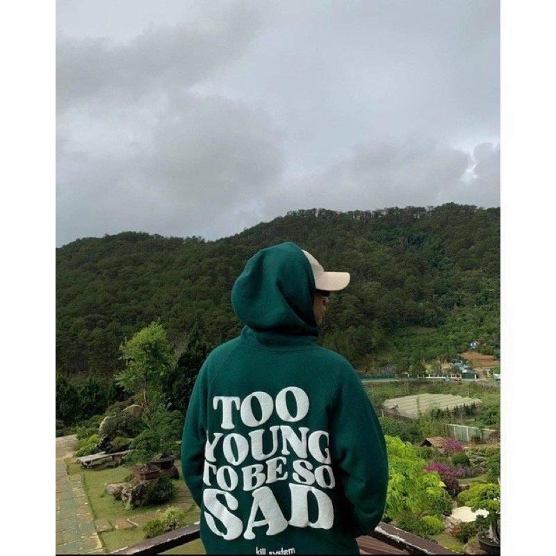 Áo hoodie form rộng TOO YOUNG nam nữ chất nỉ ngoại