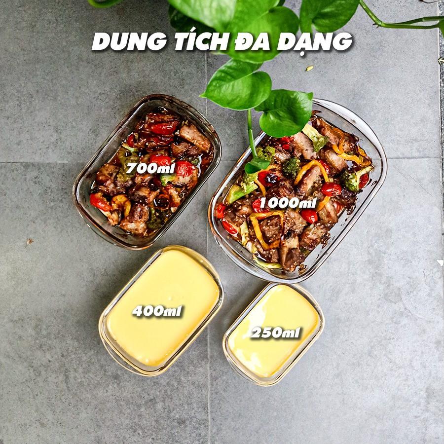 Khay nướng thủy tinh chịu nhiệt PYRO 250ml-400ml-700ml-1L