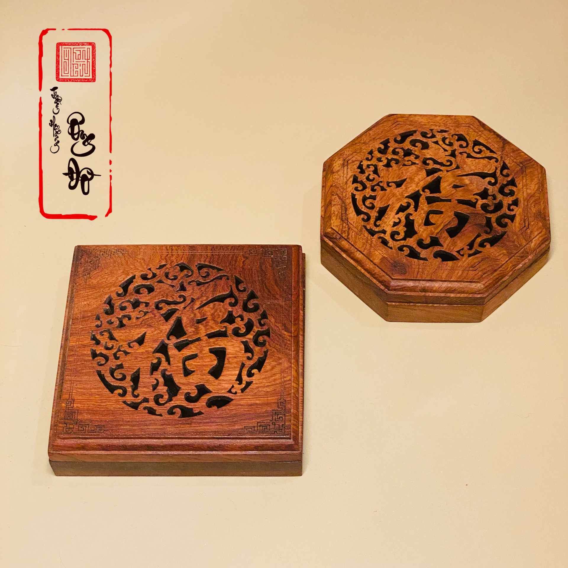 Hộp Gỗ Xông Nhang Vòng Trầm Hương, Nhang Khoanh 2 Giờ 4 Giờ