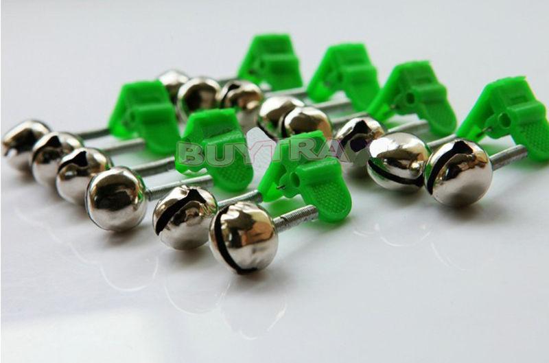 10Pcs Rod Clamp Fishing Tip Bite Lure Alarm Twin Ring