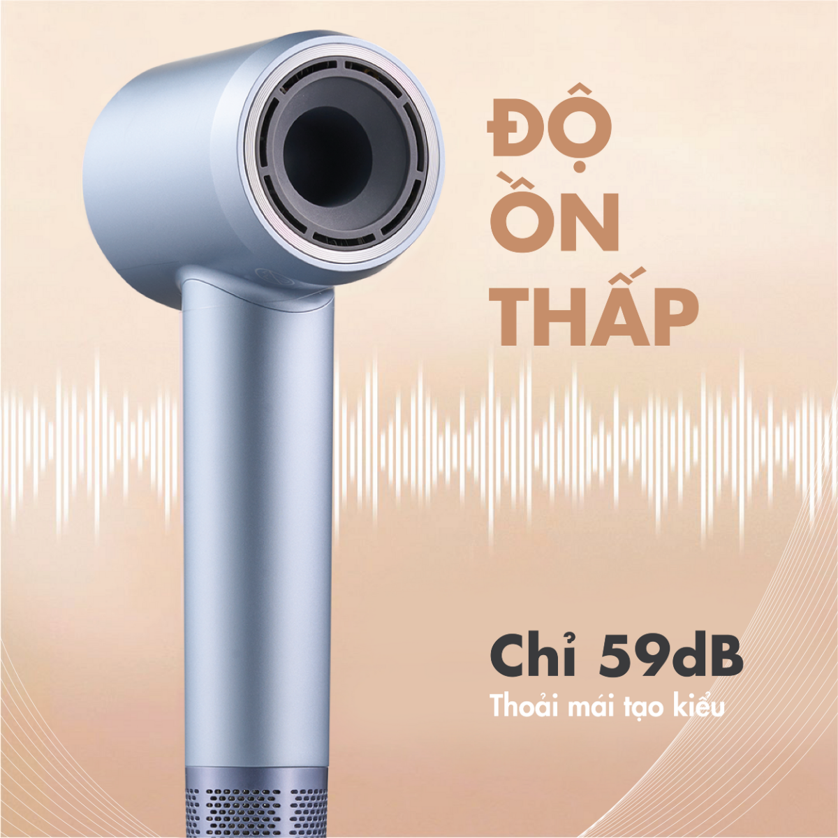 Máy sấy tóc ion âm tốc độ cao Laifen Swift Màu Đen