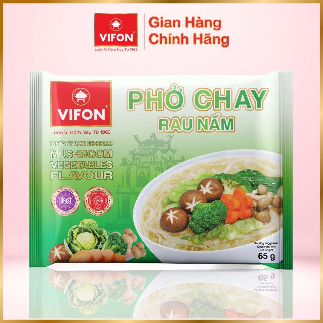 Thùng 30 Phở Chay Rau Nấm VIFON (65g / Gói)