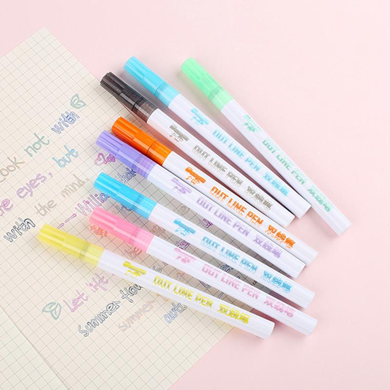 (Hàng Mới Về) Set 12 Bút Đánh Dấu Chống Thấm Nước Nhiều Màu Sắc
