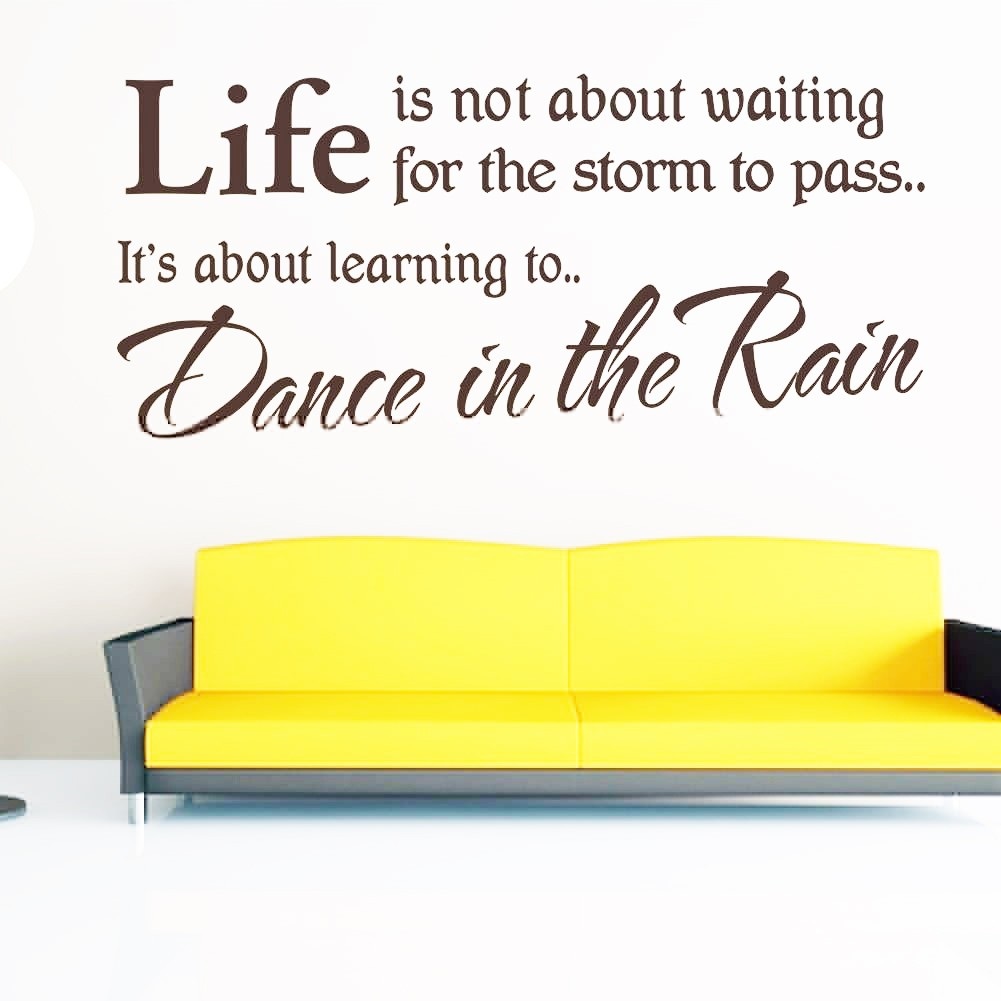Decal dán tường chữ truyền động lực LIFE IS NOT ABOUT WAITING