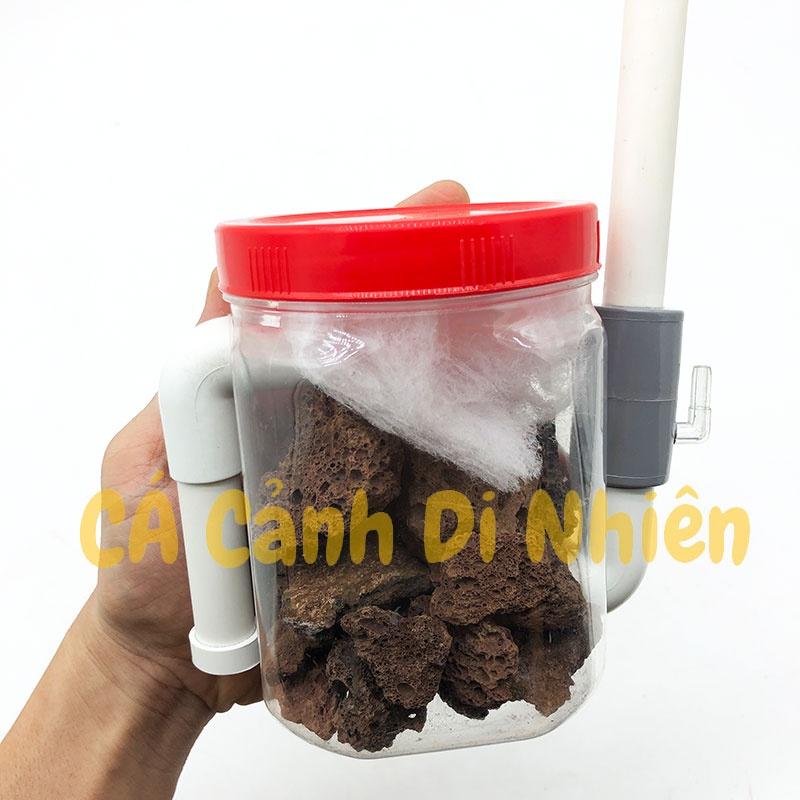 Lọc vi sinh chế airlift cho hồ cá thủy sinh - Lọc sủi chế ống Airlife hộp nhựa