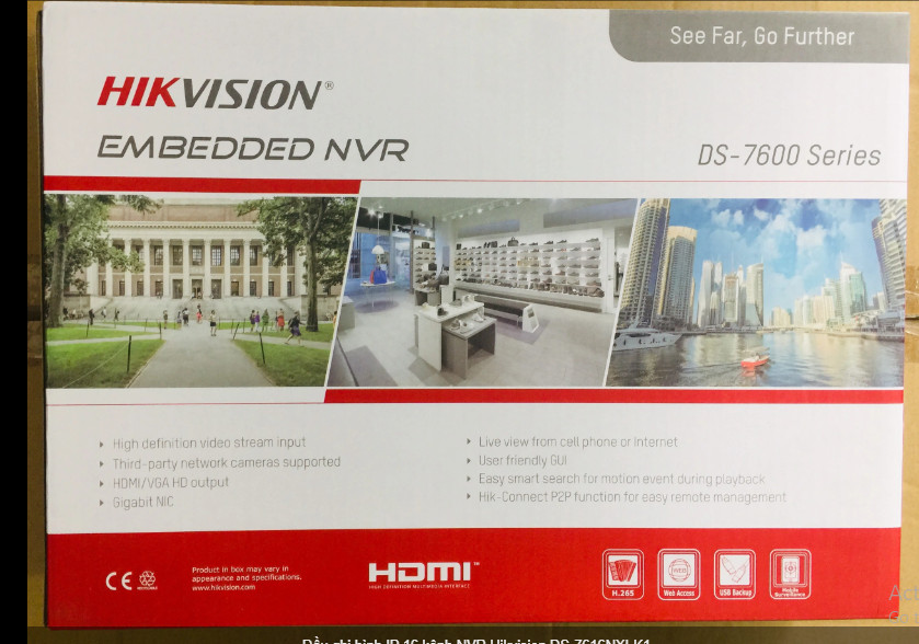 Đầu ghi hình IP 16 kênh NVR Hikvision DS-7616NXI-K1 hàng chính hãng