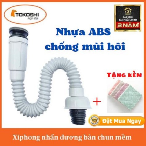 Xiphong nhấn thoát nước chậu rửa mặt Nhựa ABS sun mềm đầu Inox giá rẻ, chống mùi hôi cao cấp không có thoát tràn