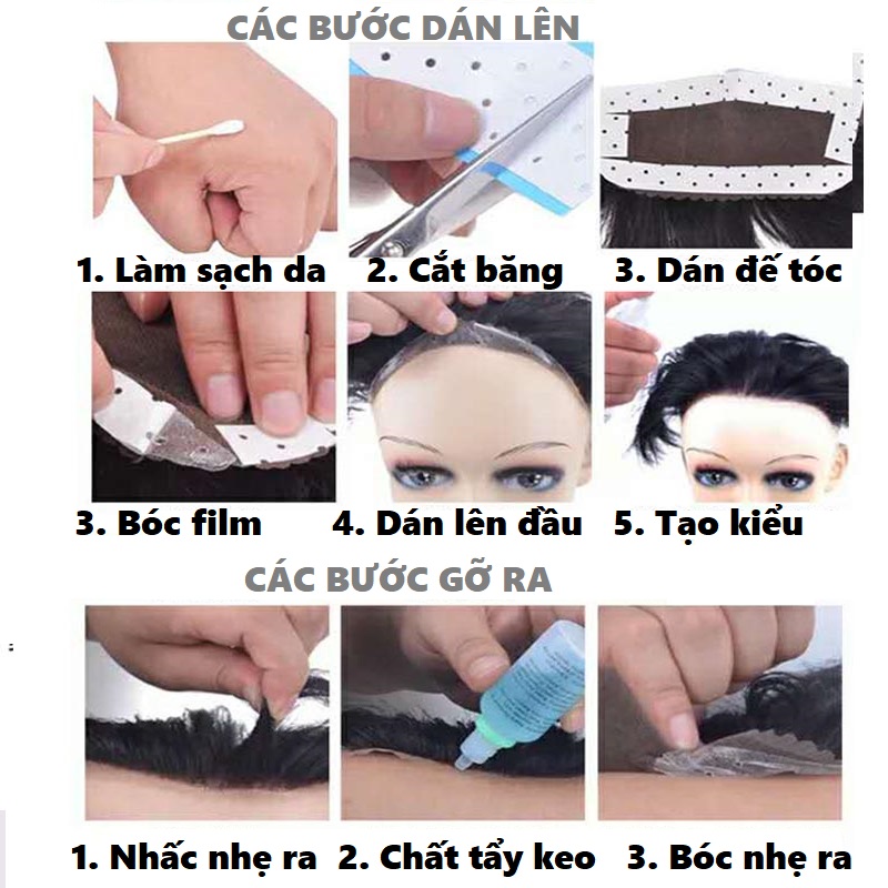 Băng dính dán tóc giả SUPERTAPE gồm 36 miếng cực dính, dễ vệ sinh