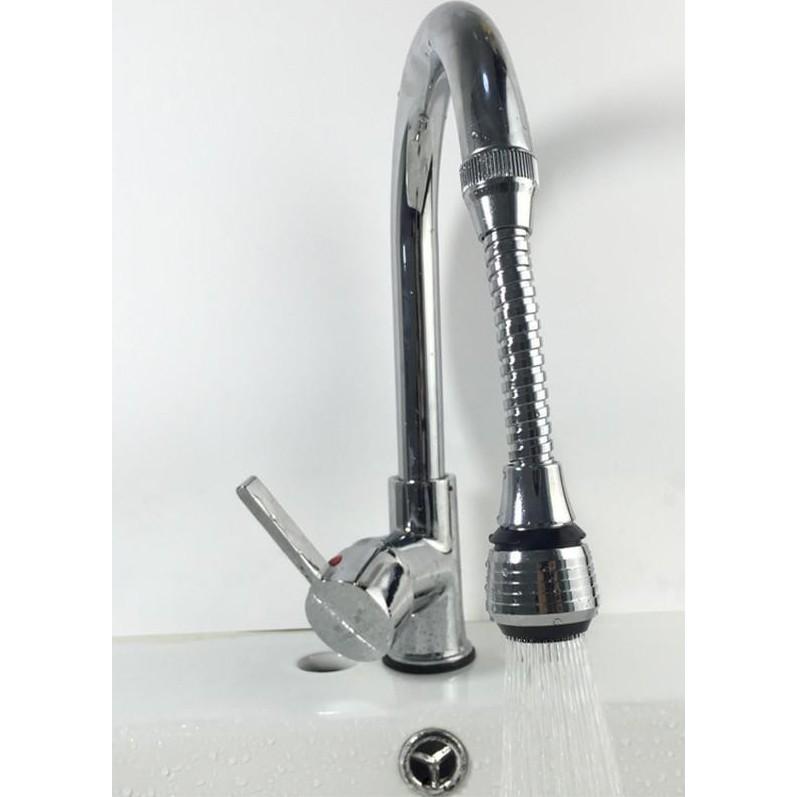 Vòi Sen Tăng Áp Xoay 360 Độ Gắn Đầu Vòi Bồn Rửa Chén Bát Loại Có Hộp Turbo Flex - Đồ dùng, dụng cụ nhà bếp