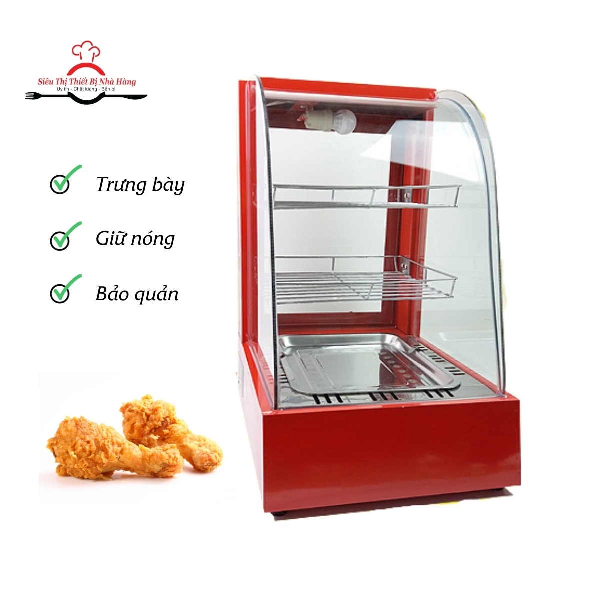 TỦ GIỮ NÓNG THỰC PHẨM KFC [1 KHAY] TRƯNG BÀY GIỮ NHIỆT THỰC PHẨM