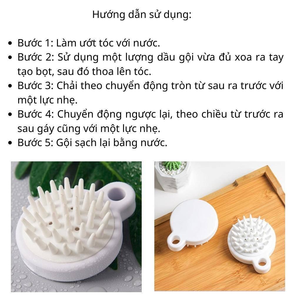 Lược gội đầu bằng silicon mát xa da đầu giảm rụng tóc, nhanh mọc tóc Zu Cosmetics