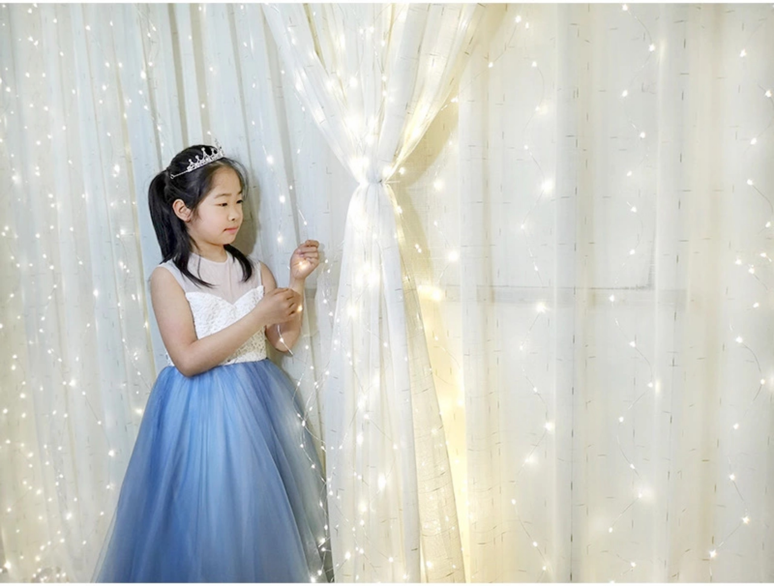 Đèn trang trí bộ móc rèm led mưa rơi ngang 3 mét x dọc 3 mét