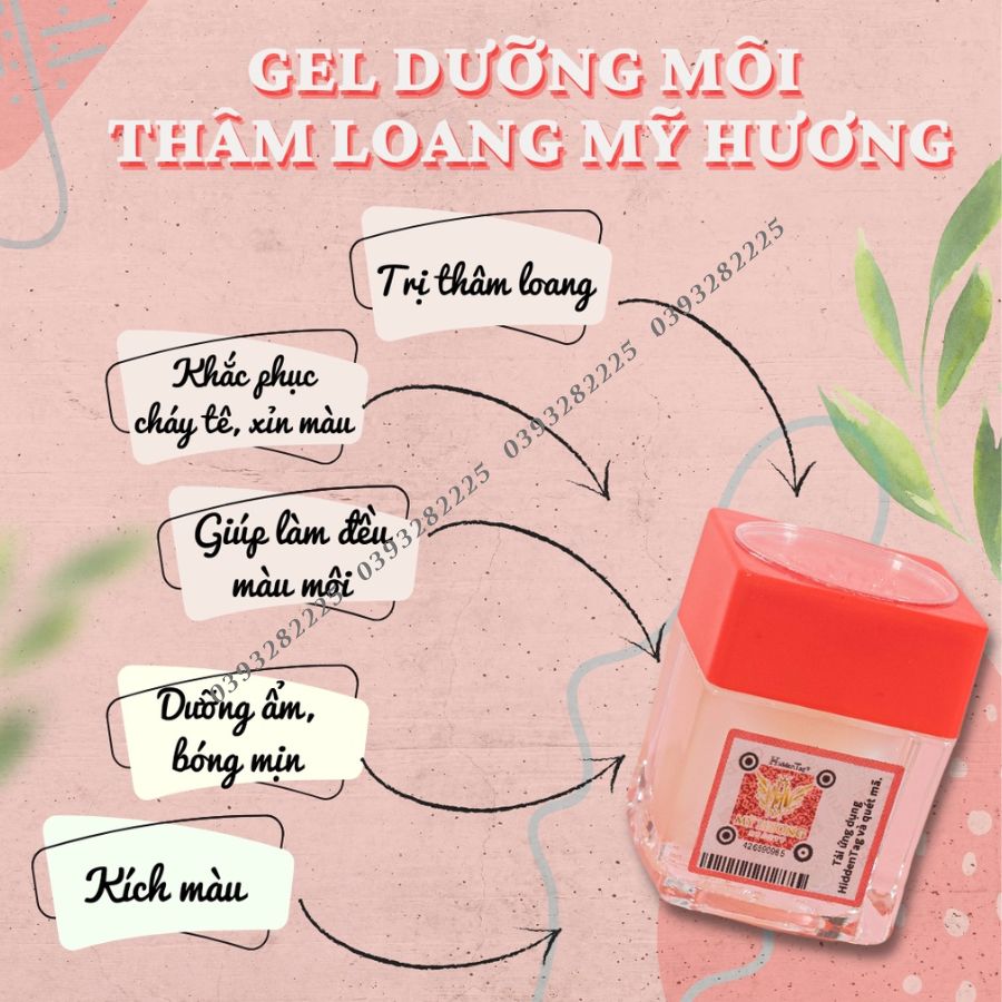 DƯỠNG MÔI SẪM MÀU THÂM LOANG MỸ HƯƠNG  (Handmade)