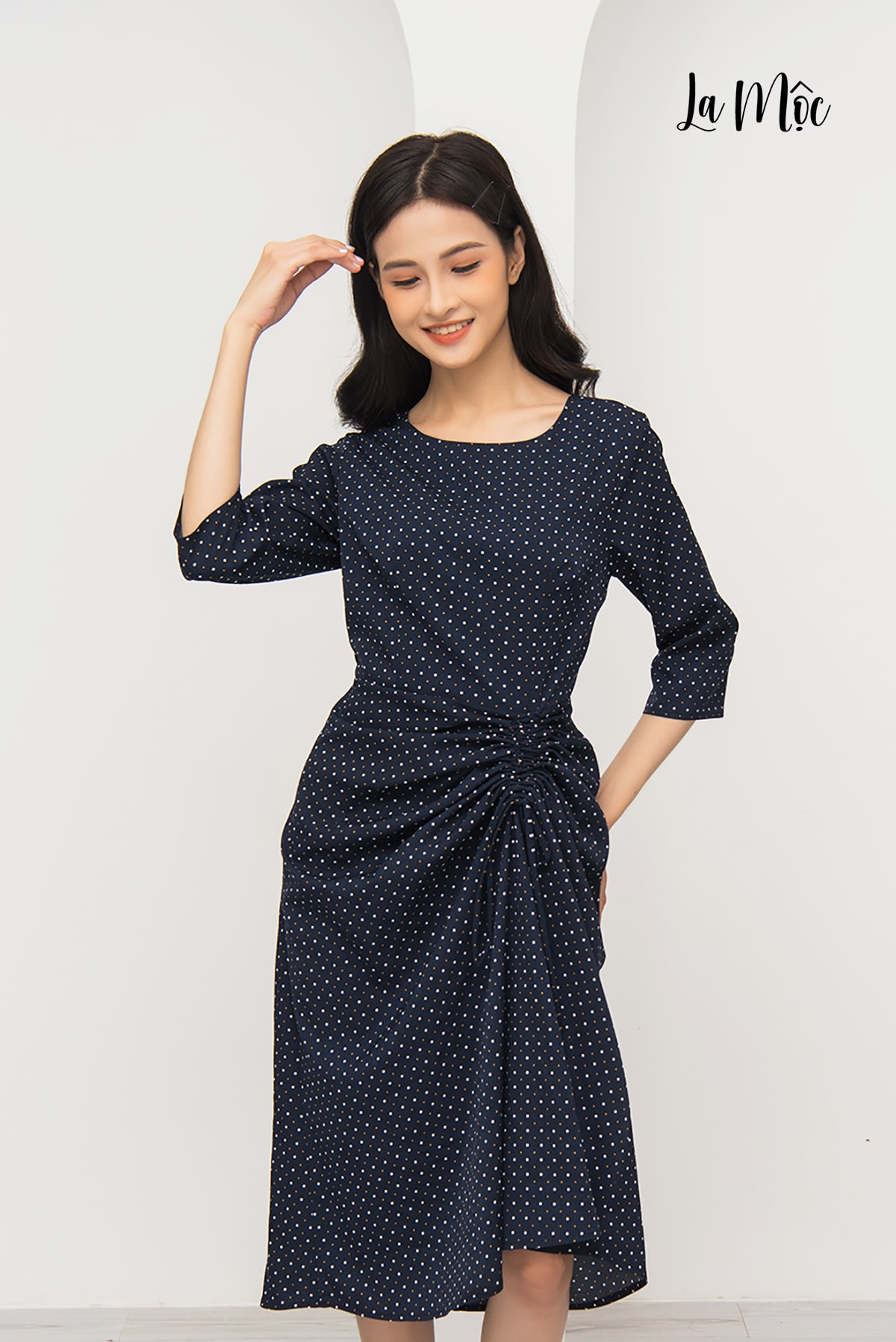 Đầm Lụa Ôm Body Váy Rút Dây Maxivic, La Mộc - LM72154B