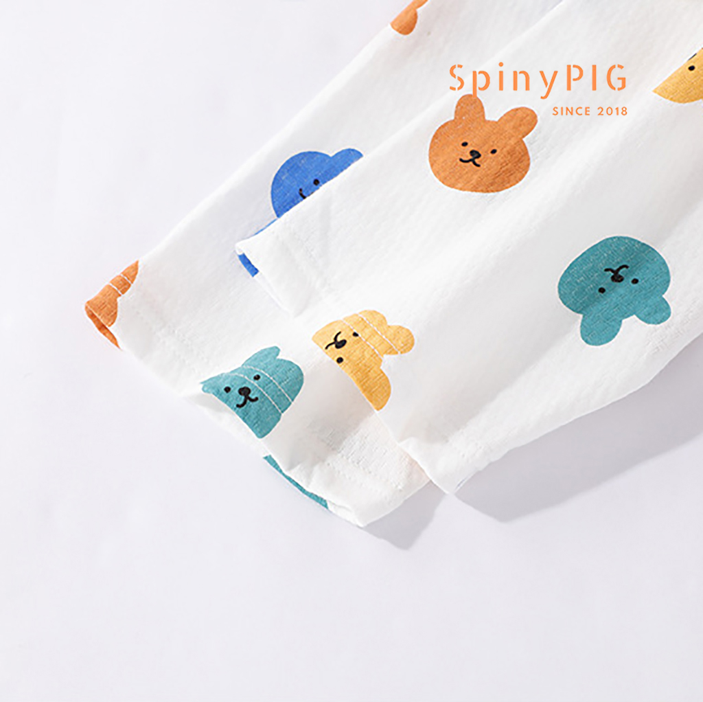 Bộ quần áo cho bé sơ sinh 0-4 tuổi nhiều màu tay lửng cotton lỗ mềm mát và thoáng khí cho bé gái bé trai mùa hè thu