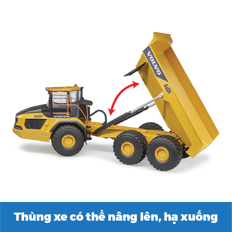 Đồ chơi dạng mô hình theo tỷ lệ thu nhỏ 1:16 Xe ben Volvo BRUDER BRU02455