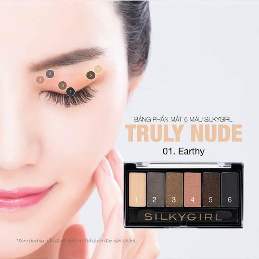 Bảng Phấn Mắt 6 Màu Silkygirl Truly Nude 6g