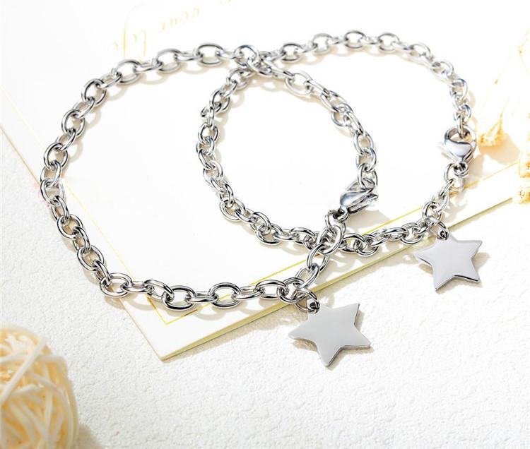 Vòng tay lắc tay đôi set 2 chiếc unisex mix sao cá tính