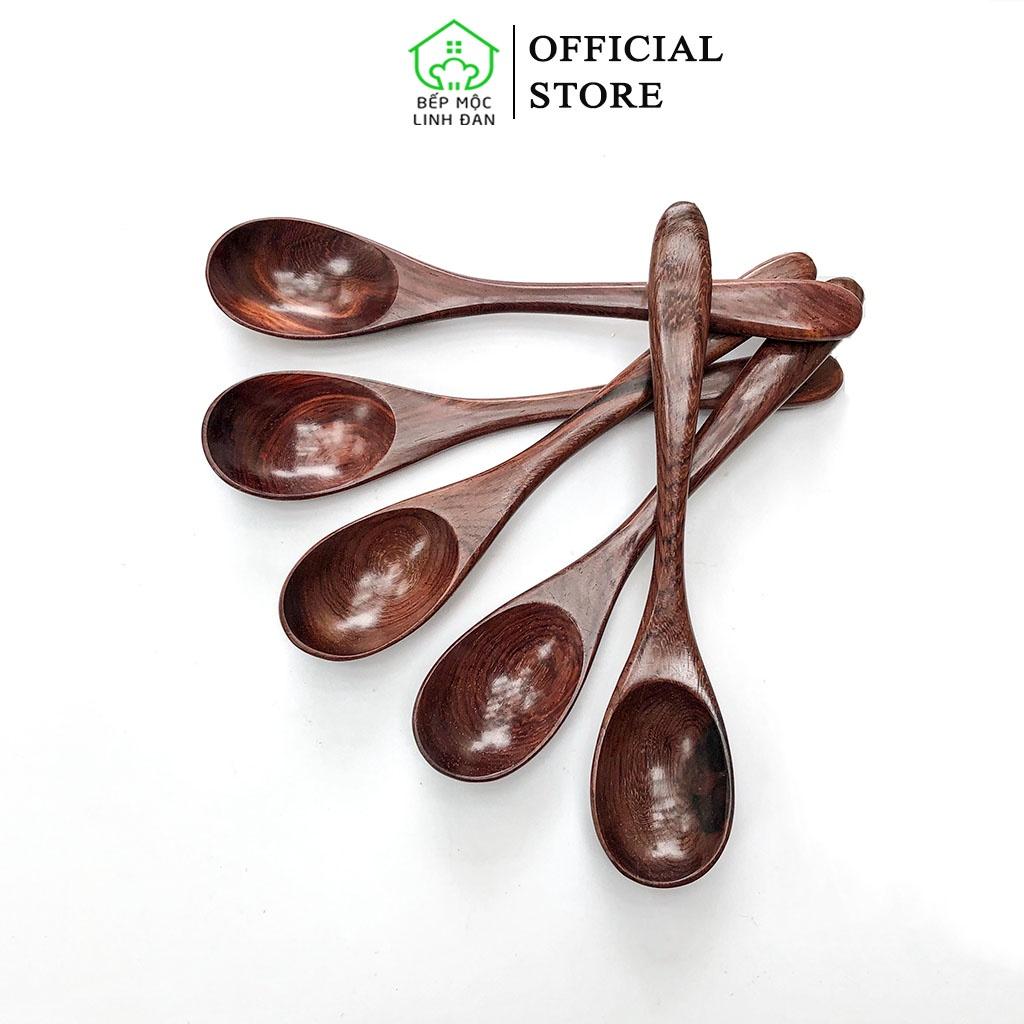 Thìa ăn dặm gỗ Trắc/Cẩm Việt Nam không hóa chất độc hại 01 chiếc 15cm