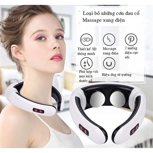Máy Masage vai gáy chữ C, Máy Massage Cổ Vai Gáy 3D, Máy matxa trị liệu, , rung từ trường và xung điện,