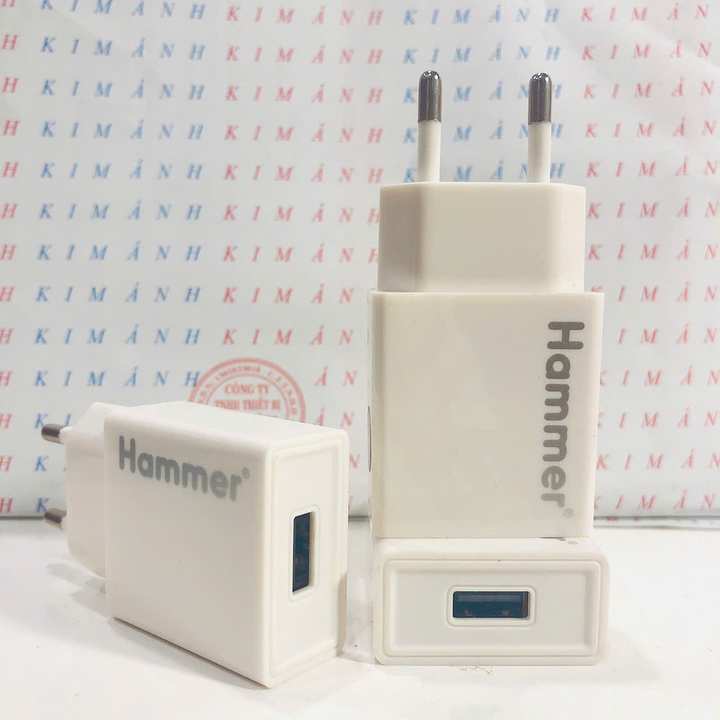 Củ sạc Ham mer (SH1.8 ) dòng điện chuẩn 1.8A cổng USB, Check Qr kiểm tra hàng chính hãng bảo hành 12 tháng