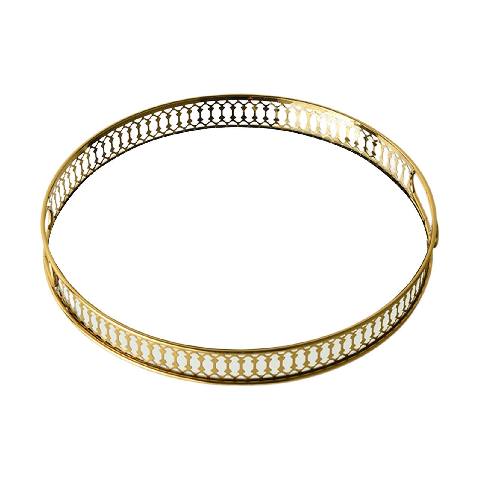 Decorative Mirror Tray Vanity Tray Fruit Tray Jewelry Trinket Tray Dresser Organizer Tray Serving Tray Mirrored Tray for Wedding Countertop