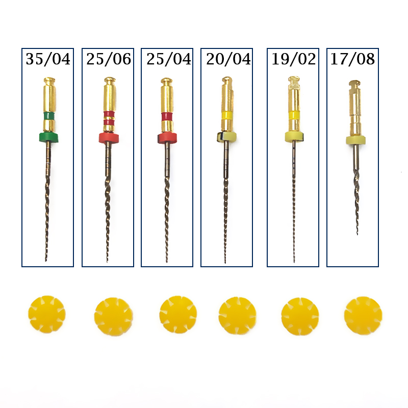 Eighteeth E-FLEX Tệp chân răng nha khoa Gold Endo Rotary Siêu tệp Tệp nội nha vàng Dụng cụ nha khoa Nickel Titainium