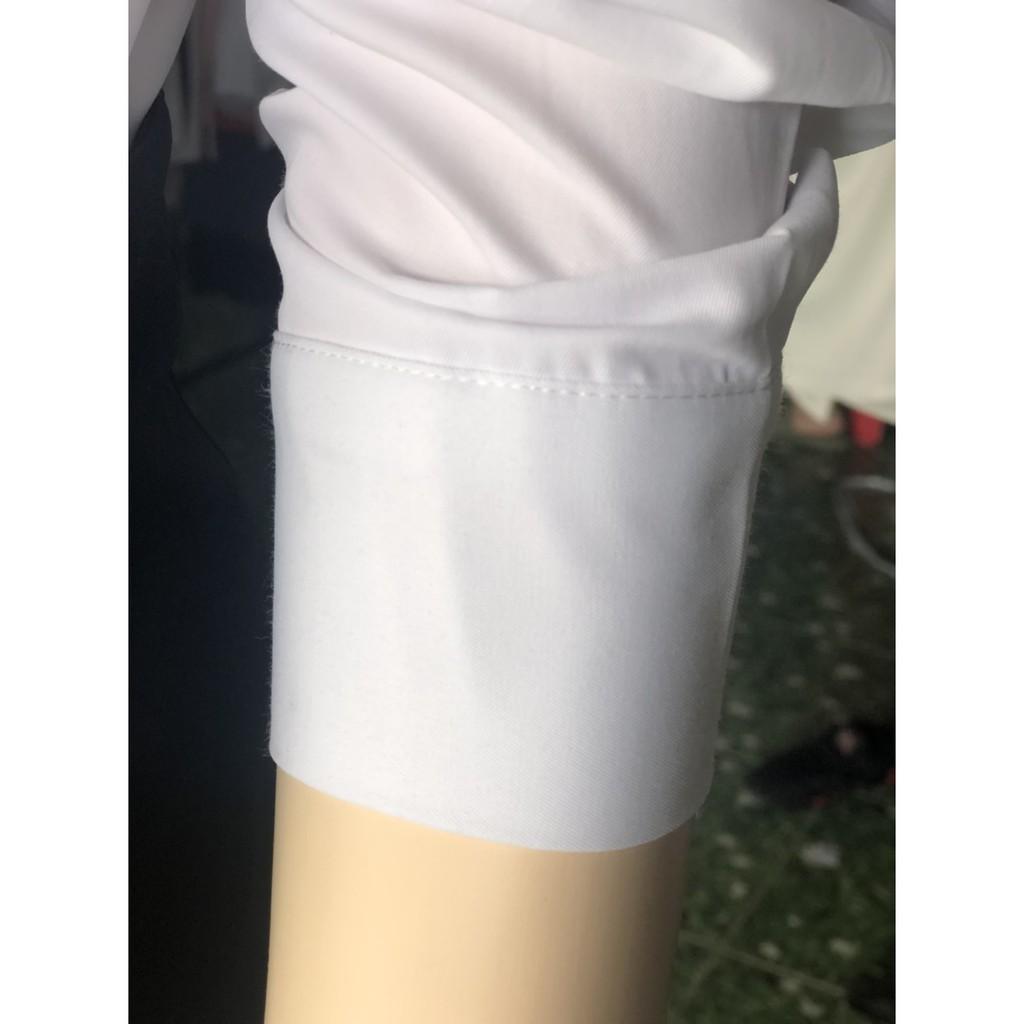 Áo sơ mi nữ dài tay giấu cúc basic