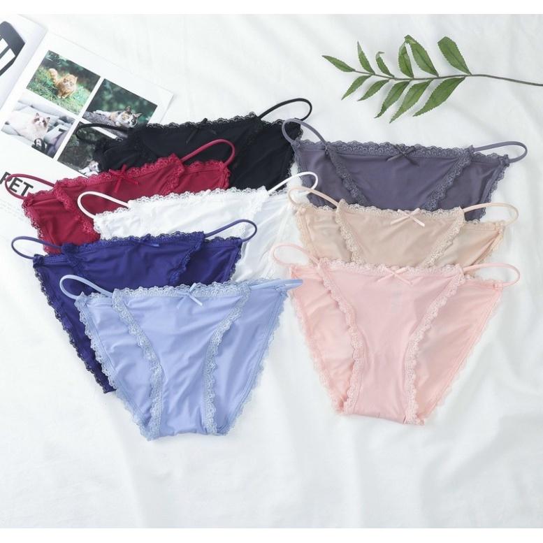 Quần Lót Nữ Lọt Khe Cotton Thun Lạnh Dây Sexy