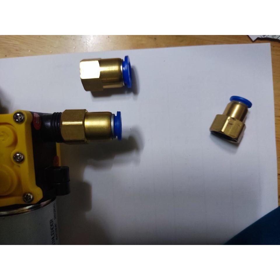 Ren đồng nối bơm mini đôi ra dây 8 - 10 - 12li